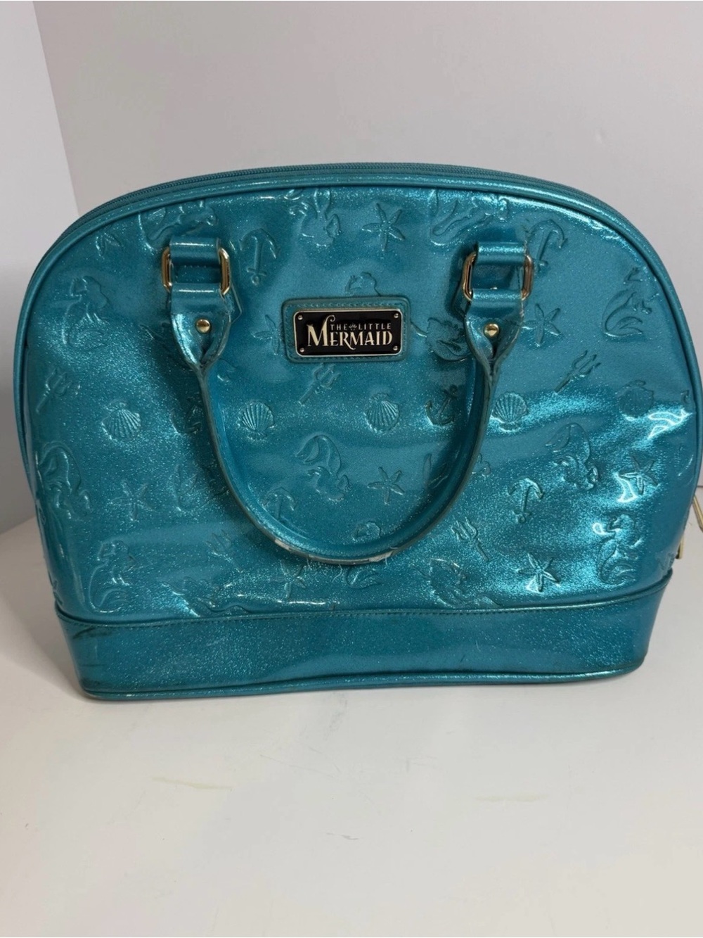 Vtg Loungefly The Little Mermaid Teal bag Used Disney‎ Rare